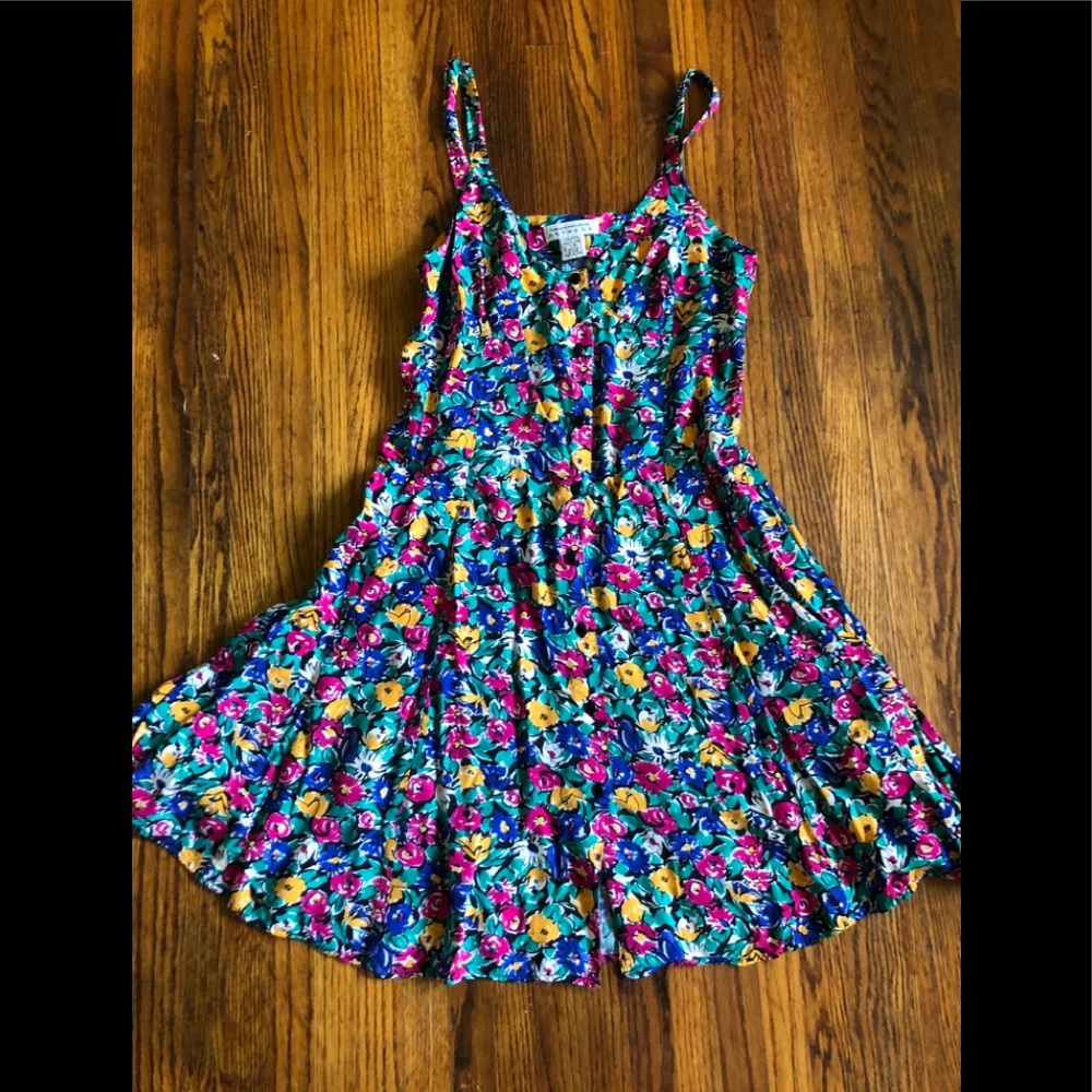 90s vintage floral mini dress